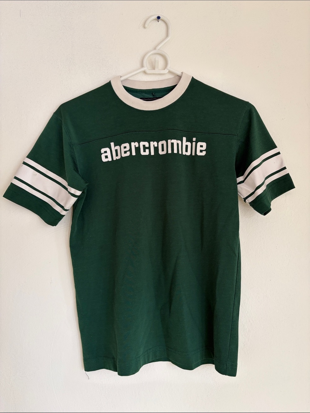 Abercrombie & Fitch Forest Green Tee with White Trim
